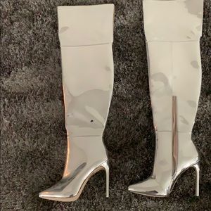 Also knee high boots